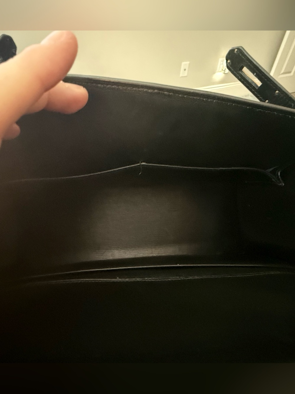 Ultra Vintage 1960 Hermes Kelly 32 Box Calf Dust Bag, Lock/Key/Clochette, Strap - Picture 12 of 17